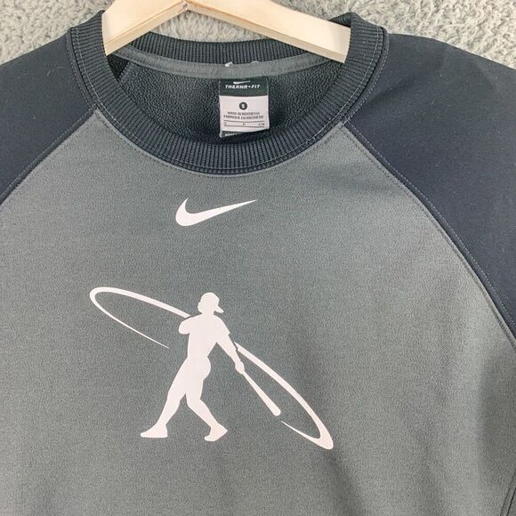 Nike Ken Griffey Jr Swingman Fleece Sweater Mens Small Gray Pullover Athletic - Picture 2 of 15